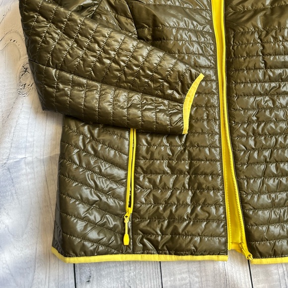 TALBOTS || Brown and Yellow Womans XL Puffer jacket - Picture 2 of 6